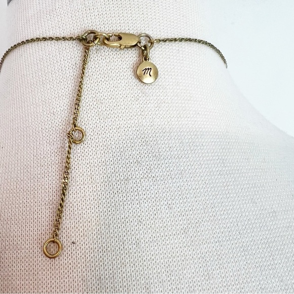 MADEWELL GOLD TONE NECKLACE WITH DOME CHARM LAYERING 18” - Picture 4 of 4